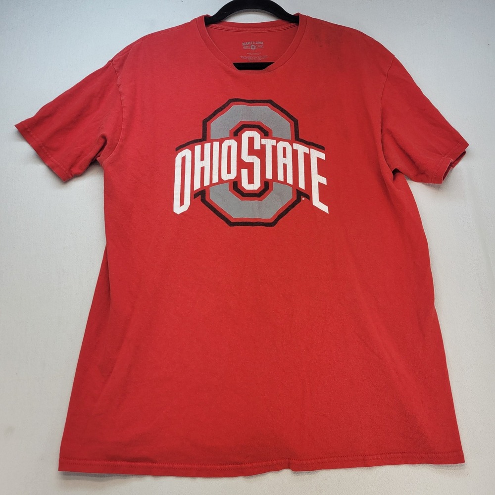 Scarlet & Gray T-Shirt Mens Large Red Ohio State Buckeyes NCAA Graphic Tee